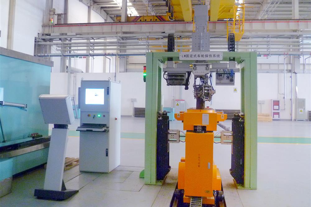 LW Stationary Phased Array Ultrasonic Inspection System for Dismounted Wheel